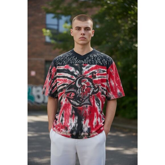 Vintage Sport Attack Michael Peca Buffalo Sabres Custom Tie Dye Men’s T-Shirt XL - Picture 1 of 5